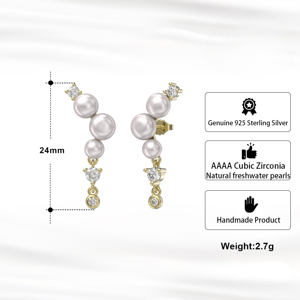 Polene pearl drop earrings